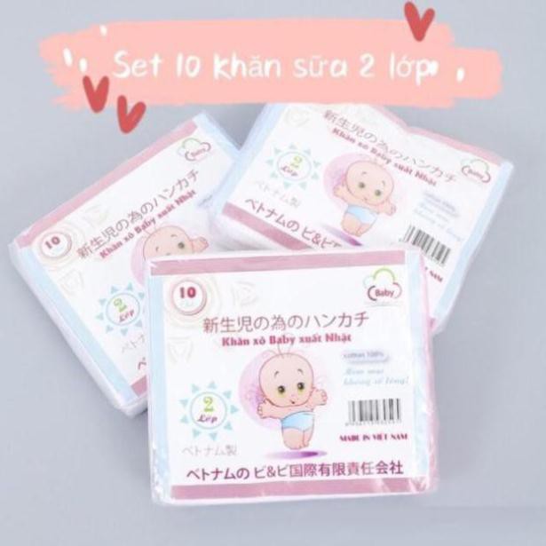 SET 10 KHĂN SỮA 2 LỚP