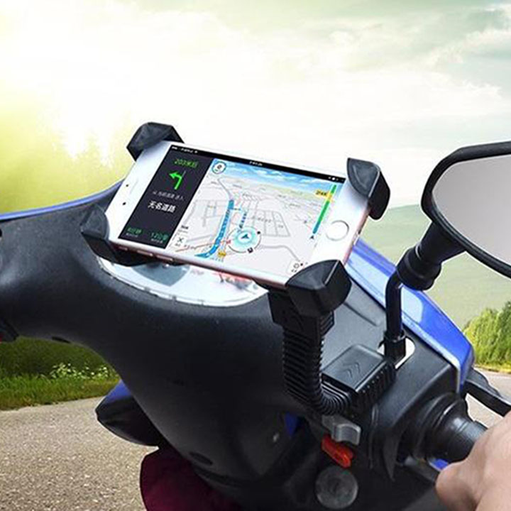 Kẹp điện thoại 4 cạnh dành cho xe máy 3081