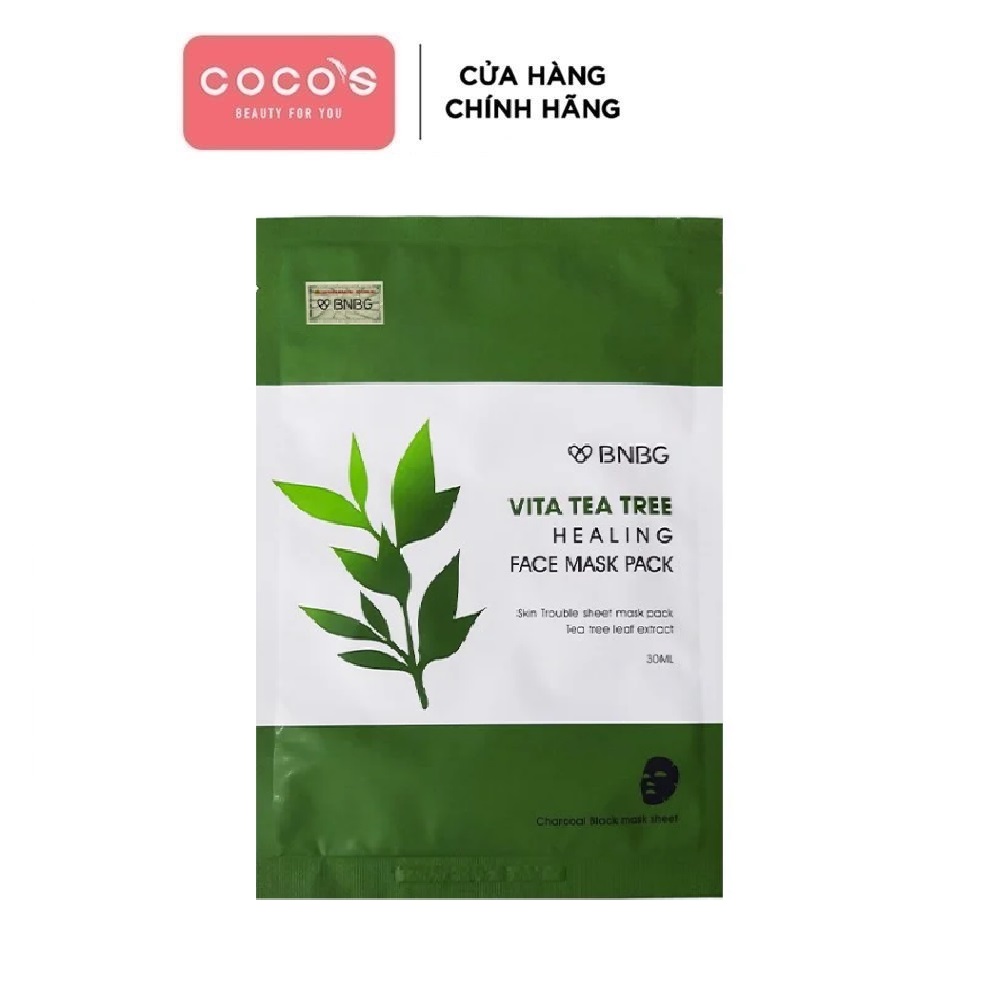 Mặt Nạ BNBG Tràm Trà Giúp Thải Độc Da, Giảm Mụn 30ml Vita Tea Tree Healing Face Mask Pack