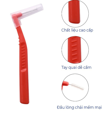 Bàn chải kẽ răng Asahi dạng L - Okamura