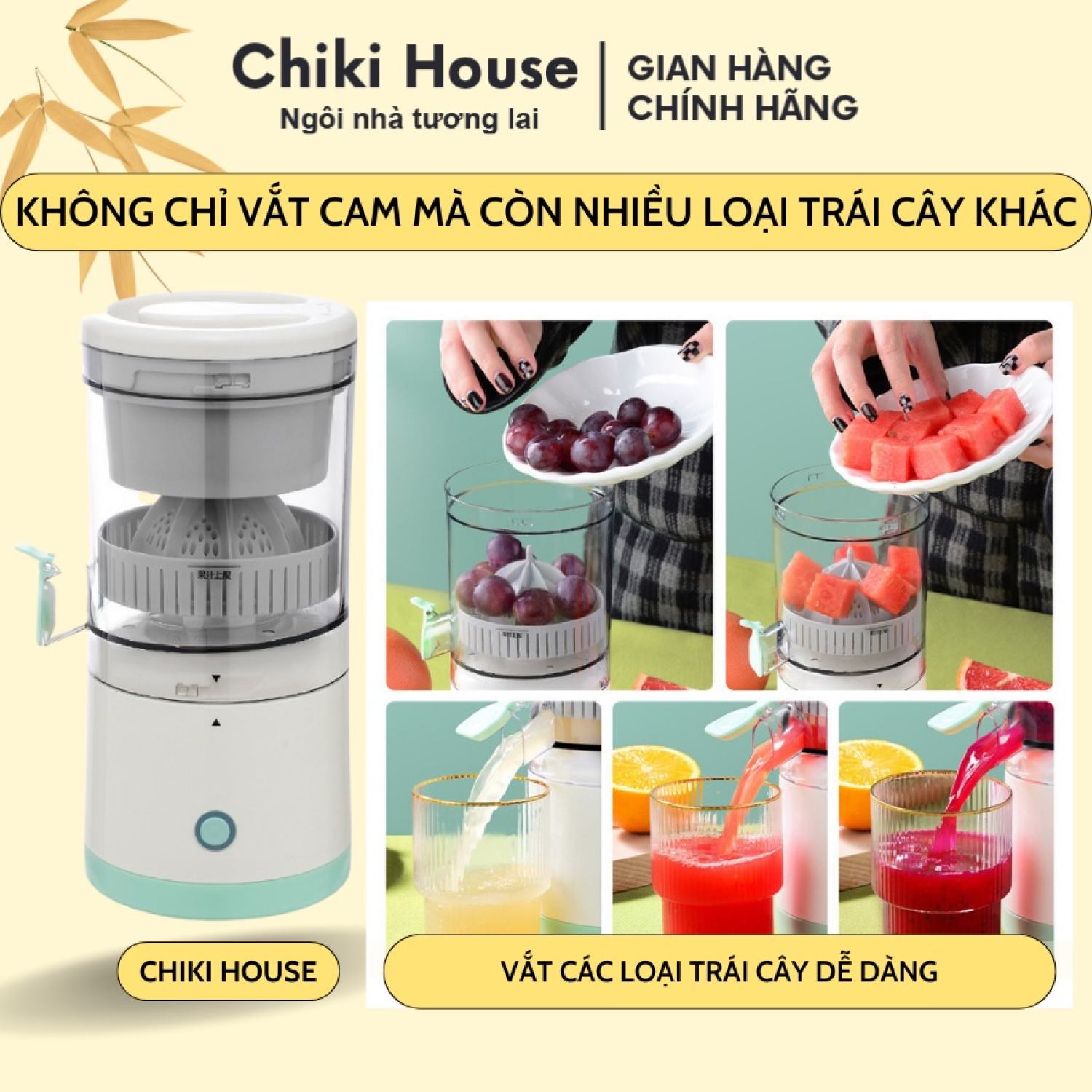 Máy vắt cam tự động, máy ép cam đa năng cao cấp không dây chính hãng