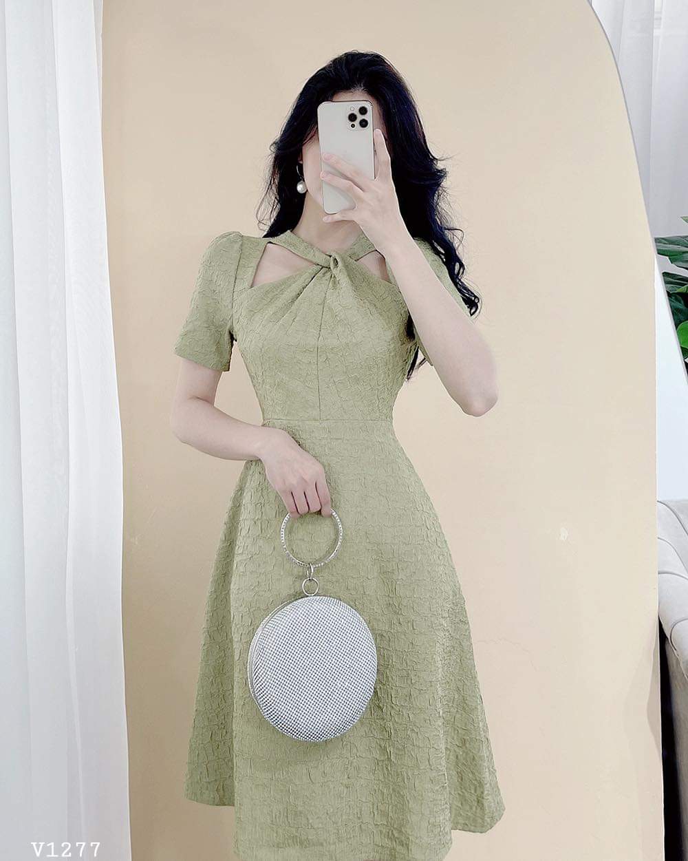 Đầm Xoắn Cổ Dáng Dài Siêu Xinh ( KÈM QUÀ TẶNG NGẪU NHIÊN)