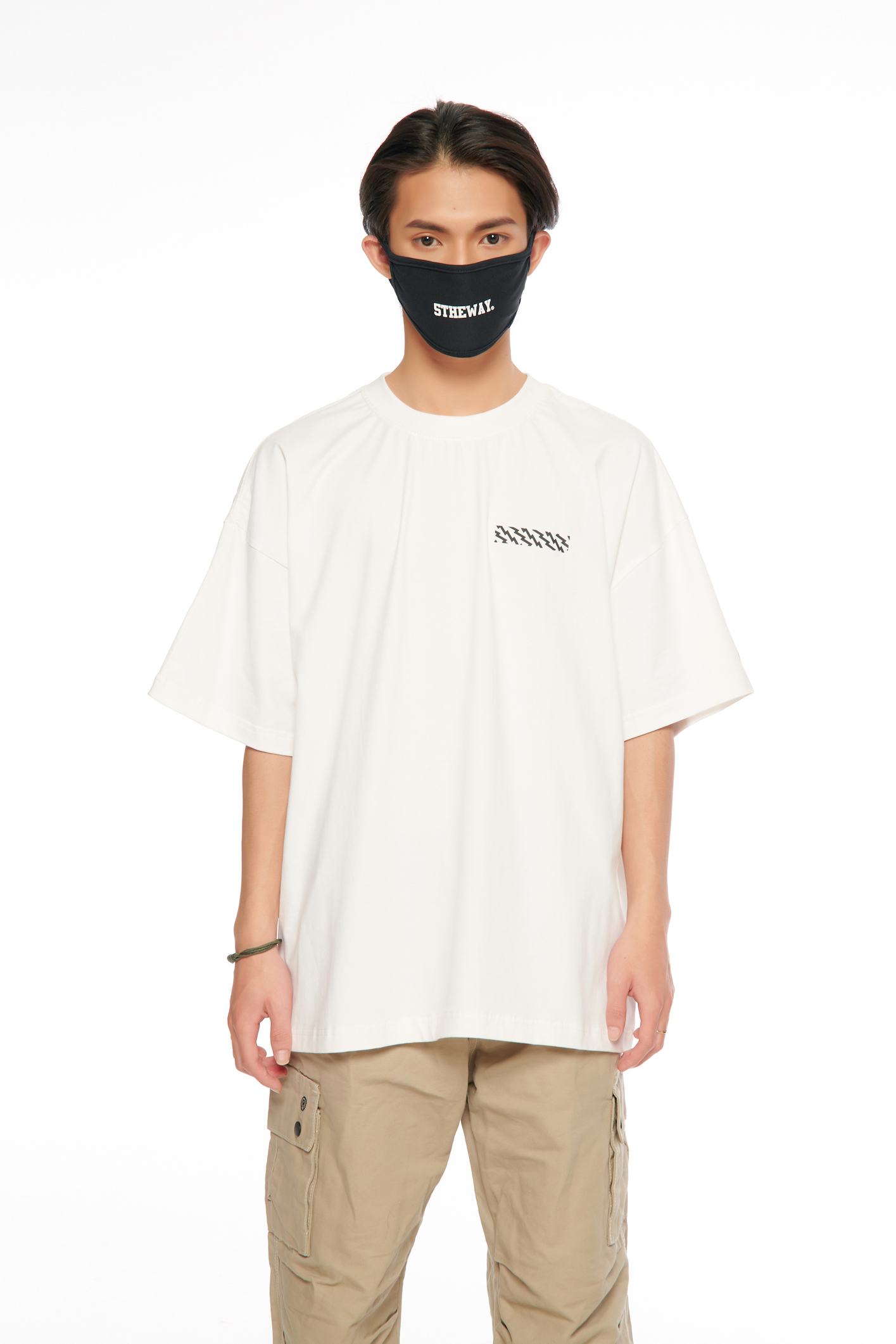5THEWAY® /solid/ LETTER LOGO MASK™ in BLACK aka Khẩu Trang Đen