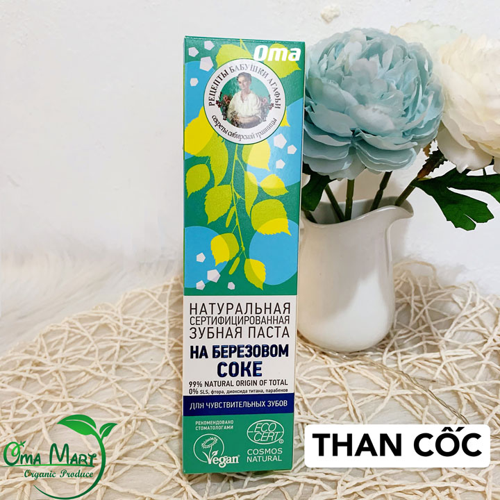 Kem Đánh Răng Hữu Cơ Bà Già Nga Vị Than Cốc 75ml
