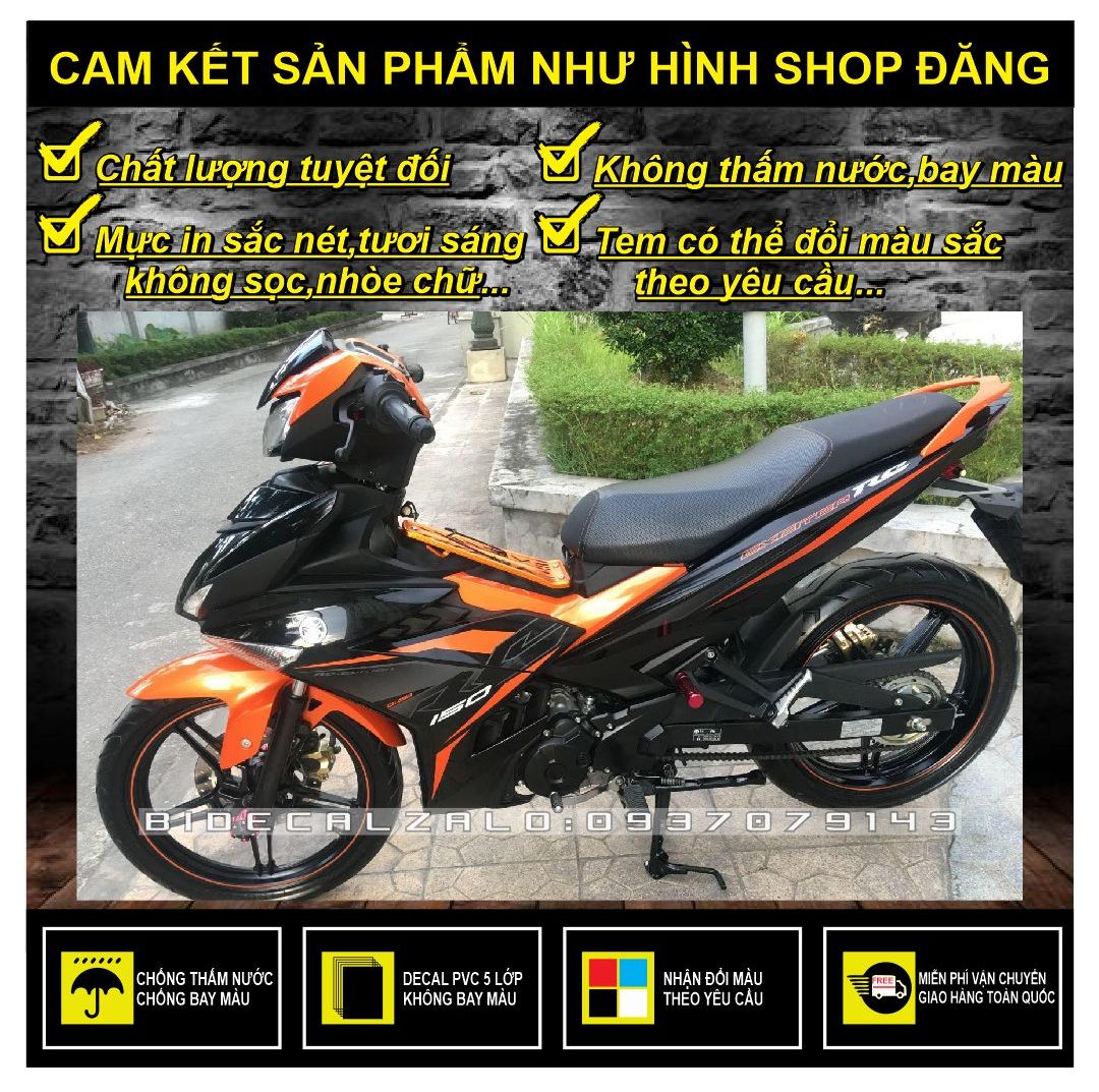 TEM RỜI EXCITER 150 RC CAM ĐEN