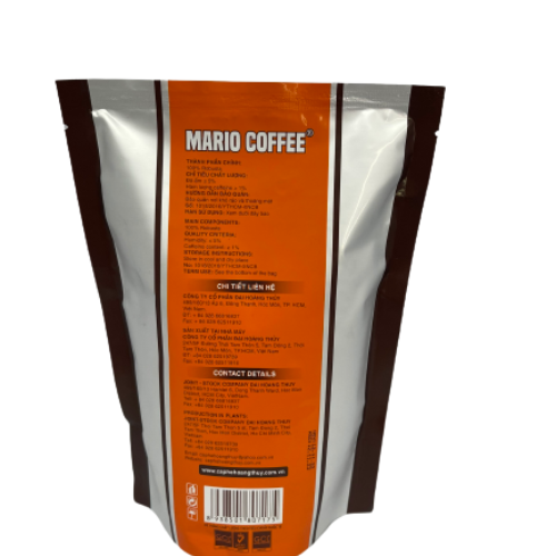 Cà phê bột Mario Đam mê 100% Robusta - Đắng, đậm, mạnh đặc trưng (Pha máy/pha phin) [500g]