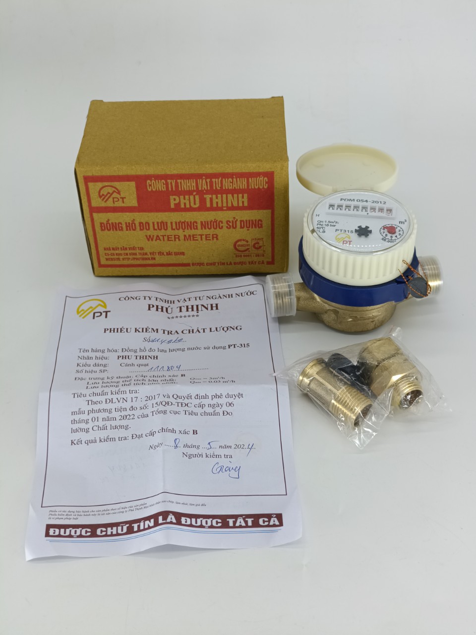 đồng hồ đồng đo lưu lượng nước Phú Thịnh