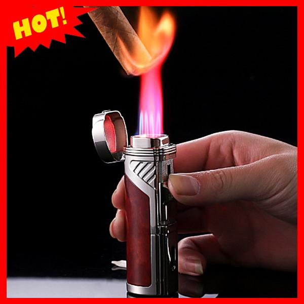 Vỏ hộp quẹt bật lửa khò gas 4 tia honest bcz-357 , có ô quan sát dung lượng gas
