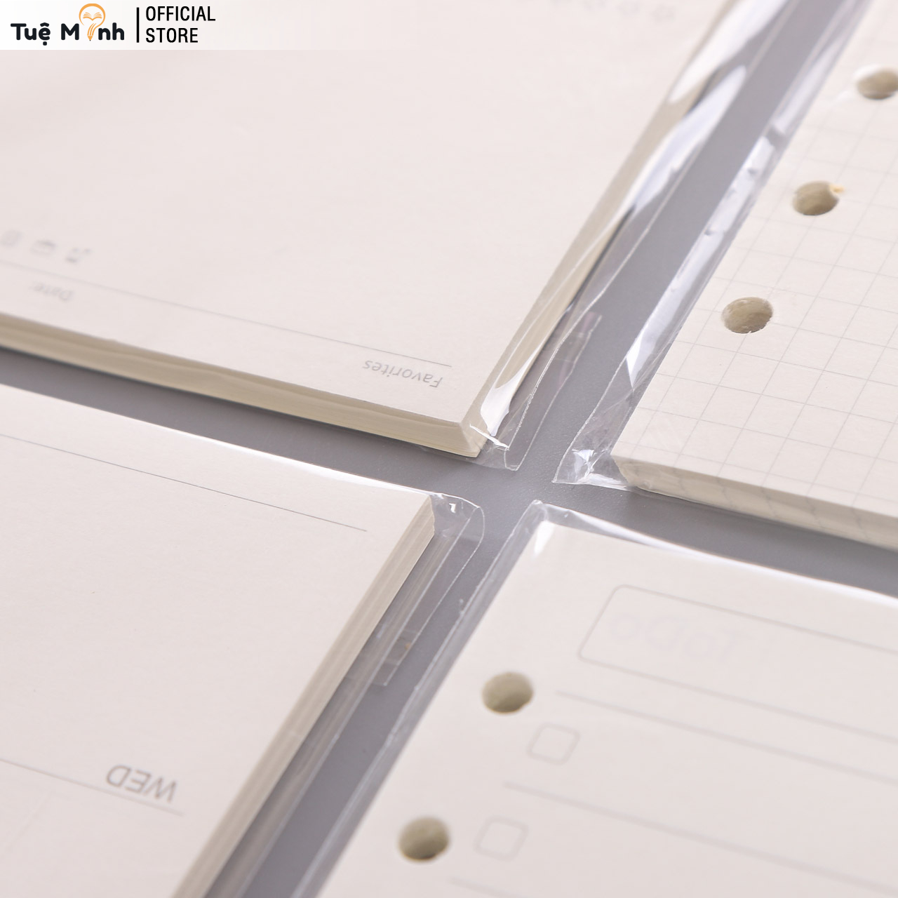 Ruột Sổ Còng A5 90 Trang Giấy Refill Caro/ Dot/ Kẻ Ngang/ Kế Hoạch 100Gsm P07- VPP Tuệ Minh