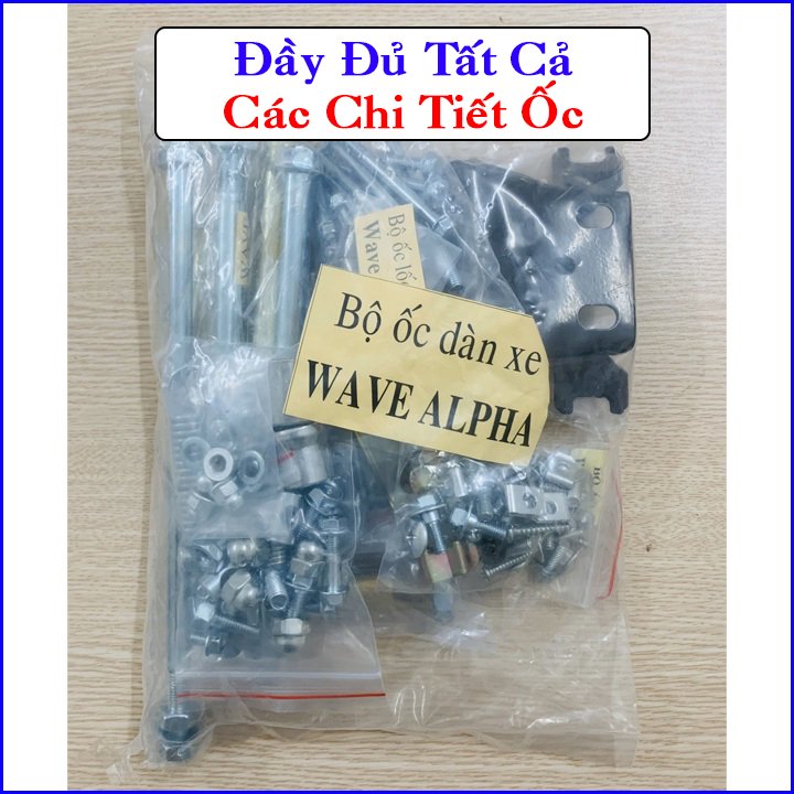 Bộ Ốc Xe Wave Hàng Thái Lan Cao Cấp Loại 1