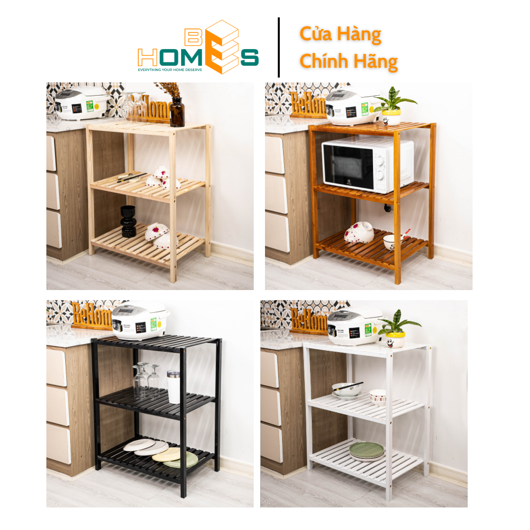 Kệ lò vi sóng gỗ Behomes 2 tầng