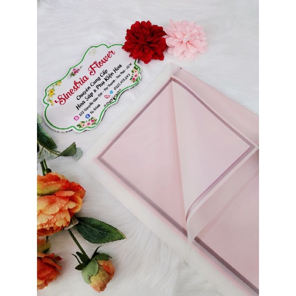 🌼Giấy Bó Hoa🌼 Giấy bóng viền trắng