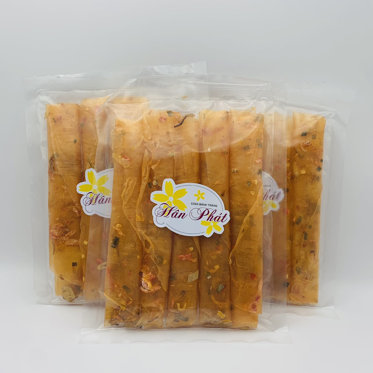 BÁNH TRÁNG DẺO TÔM CUỘN HÀNH PHI - 1 TÚI
