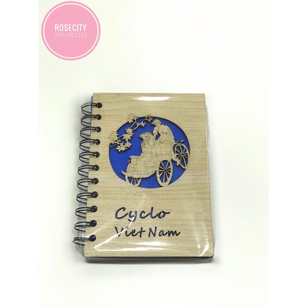 [QUÀ LƯU NIỆM QUẢNG BÌNH] - Sổ Lưu Niệm Bìa Vân Gỗ
