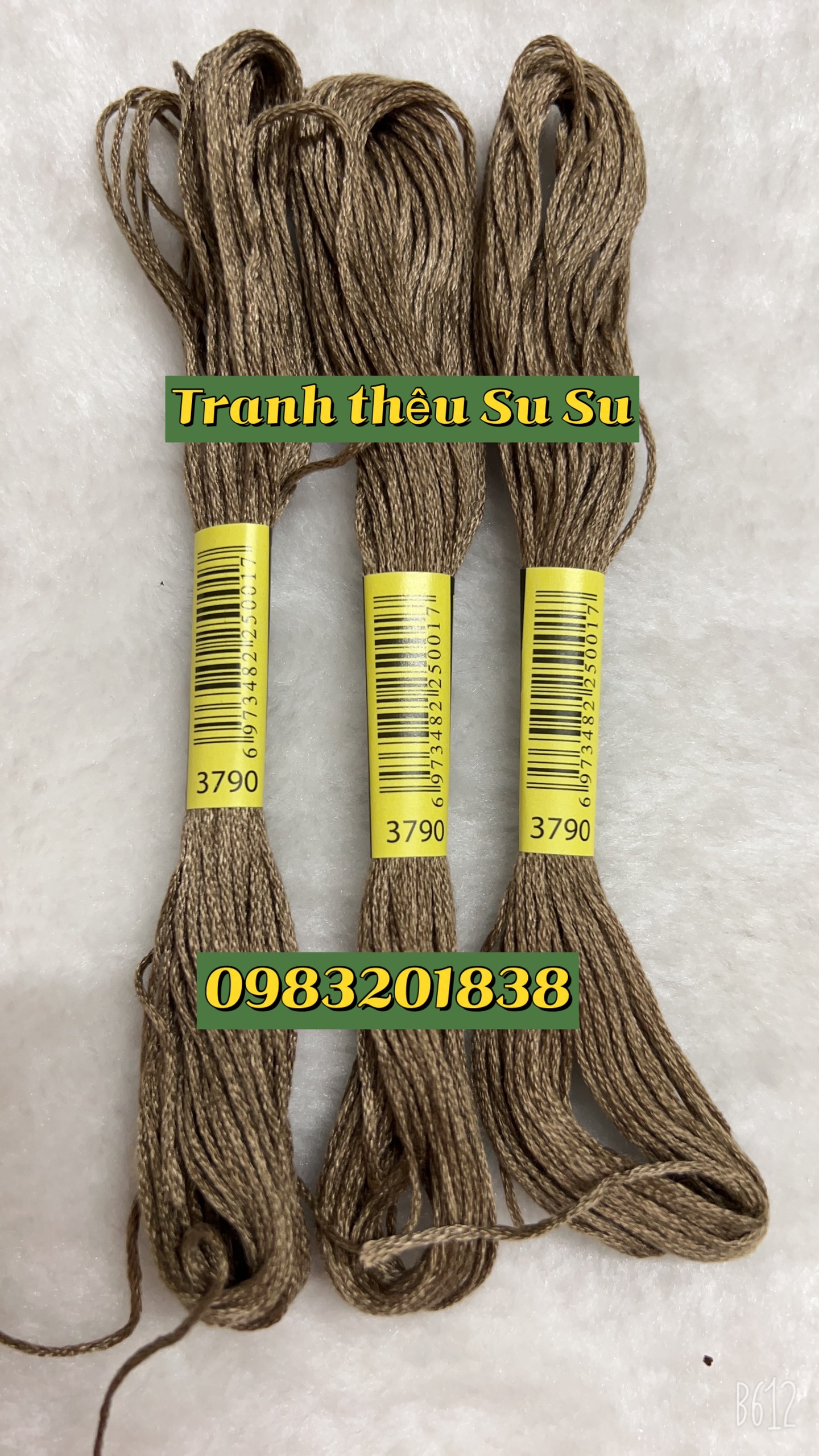 Chỉ cotton thêu tranh chữ thập mã DMC, các mã chỉ thêu từ 3705 đến 3799