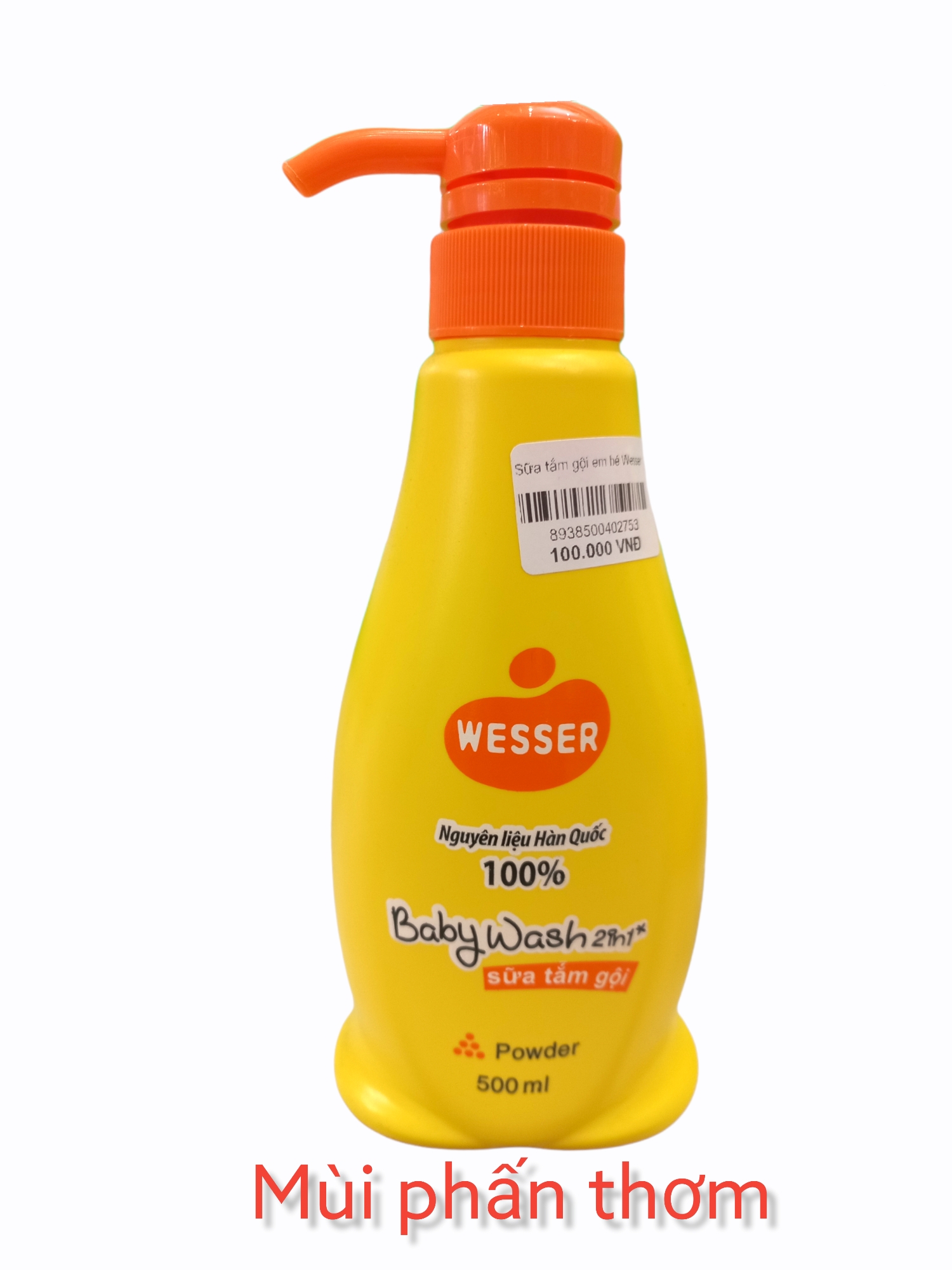 Sữa tắm gội em bé Wesser 500ml
