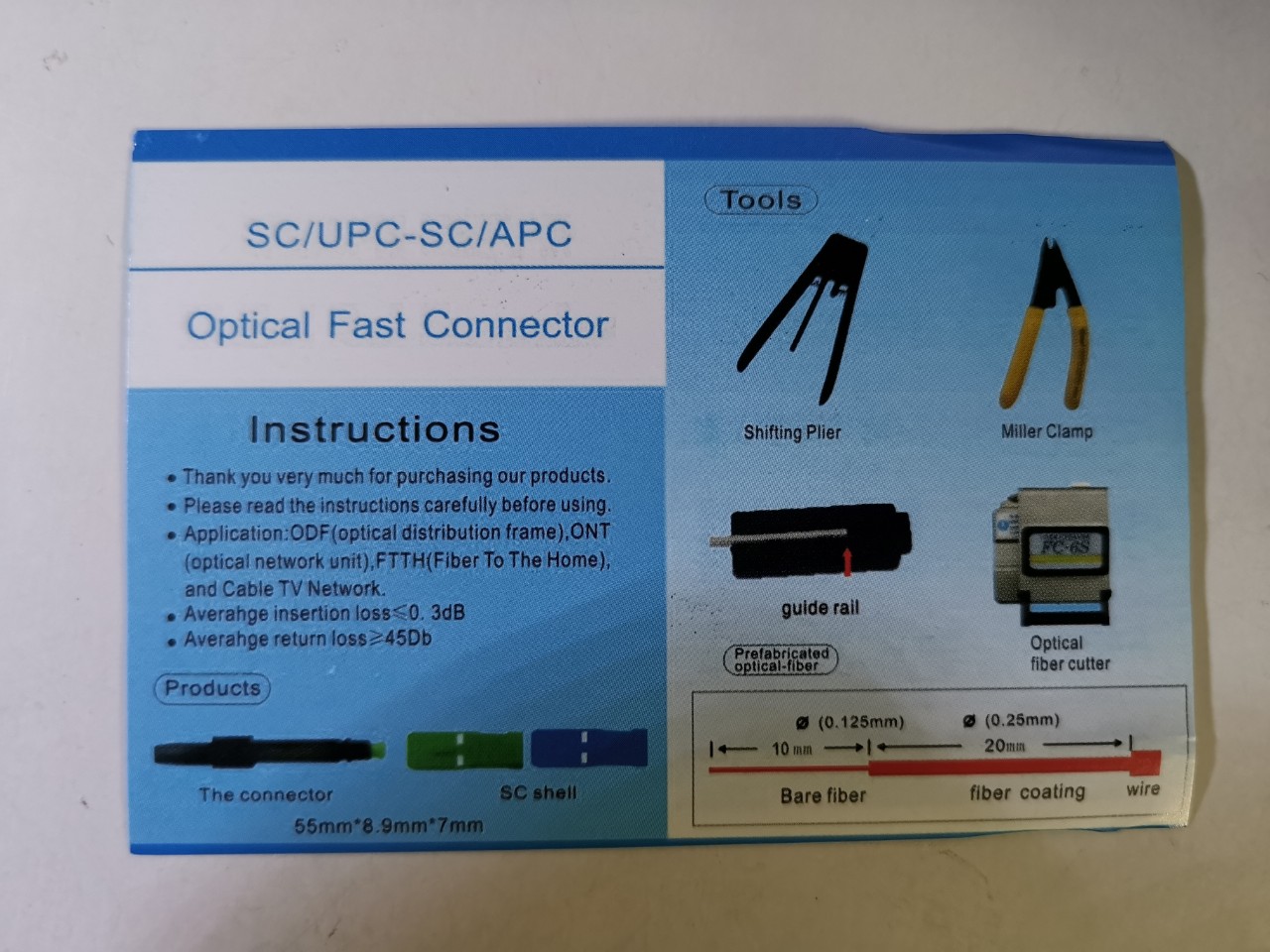 Bộ 2 đầu nối SC/APC SC/UPC