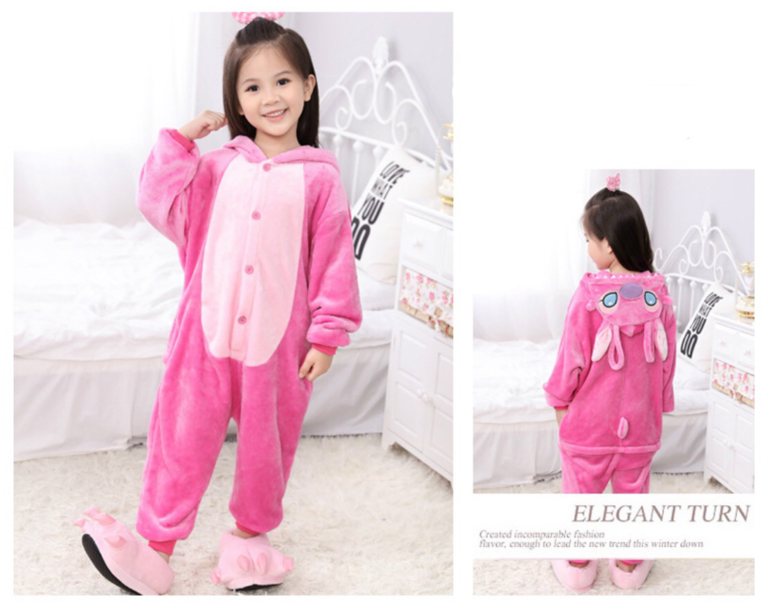 Bộ Đồ Thú Stitch Hồng Đủ Size