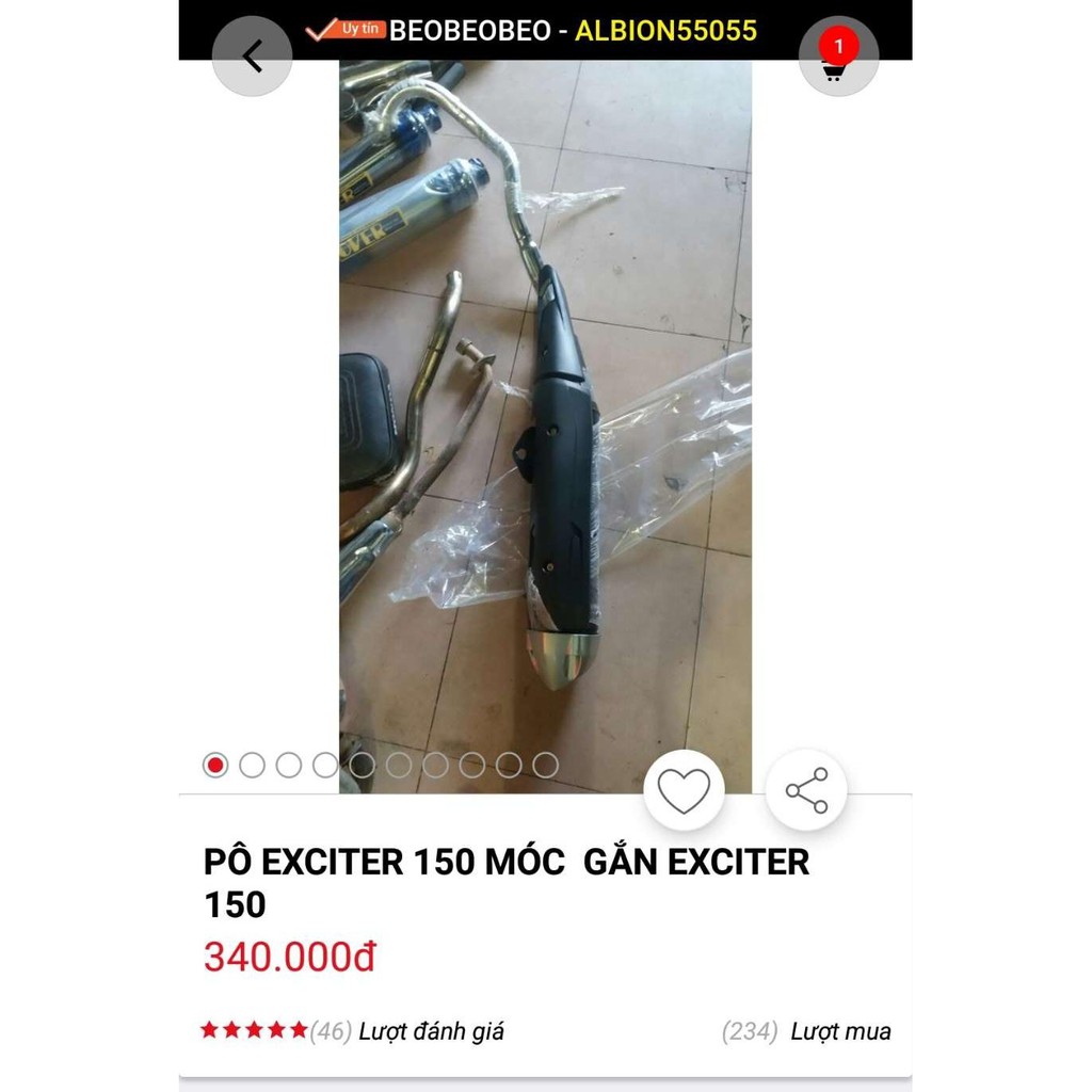 Pô xe exciter 150 moc dành cho Exciter 150