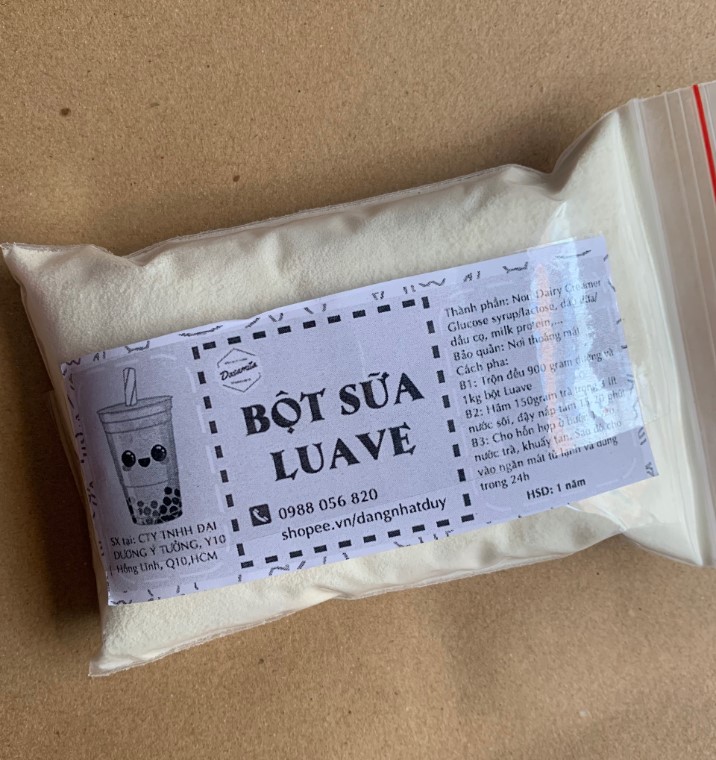 Bột béo pha trà sữa Luave Túi zip 250GRAM