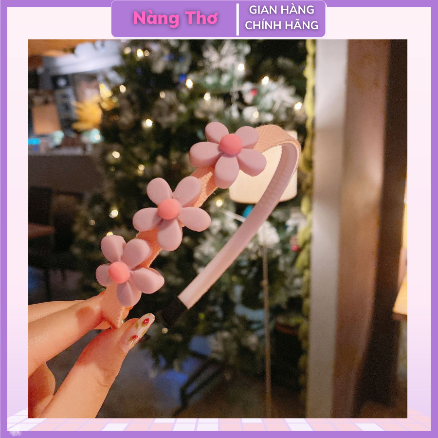Bờm/Cài Tóc Cho Bé Đính Hoa Xinh Xắn Đáng Yêu