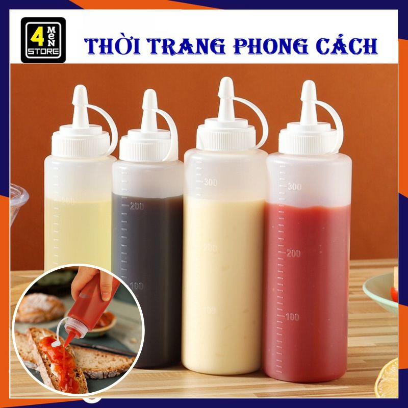 Bình nhựa đựng tương, sirup, nước sốt 230ml, 500ml, 800ml - lọ, chai đựng tương ớt, tương cà dùng trong quán ăn tiện lợi - chai nhựa đựng sốt mayonnaise, sốt nóng, sốt salad