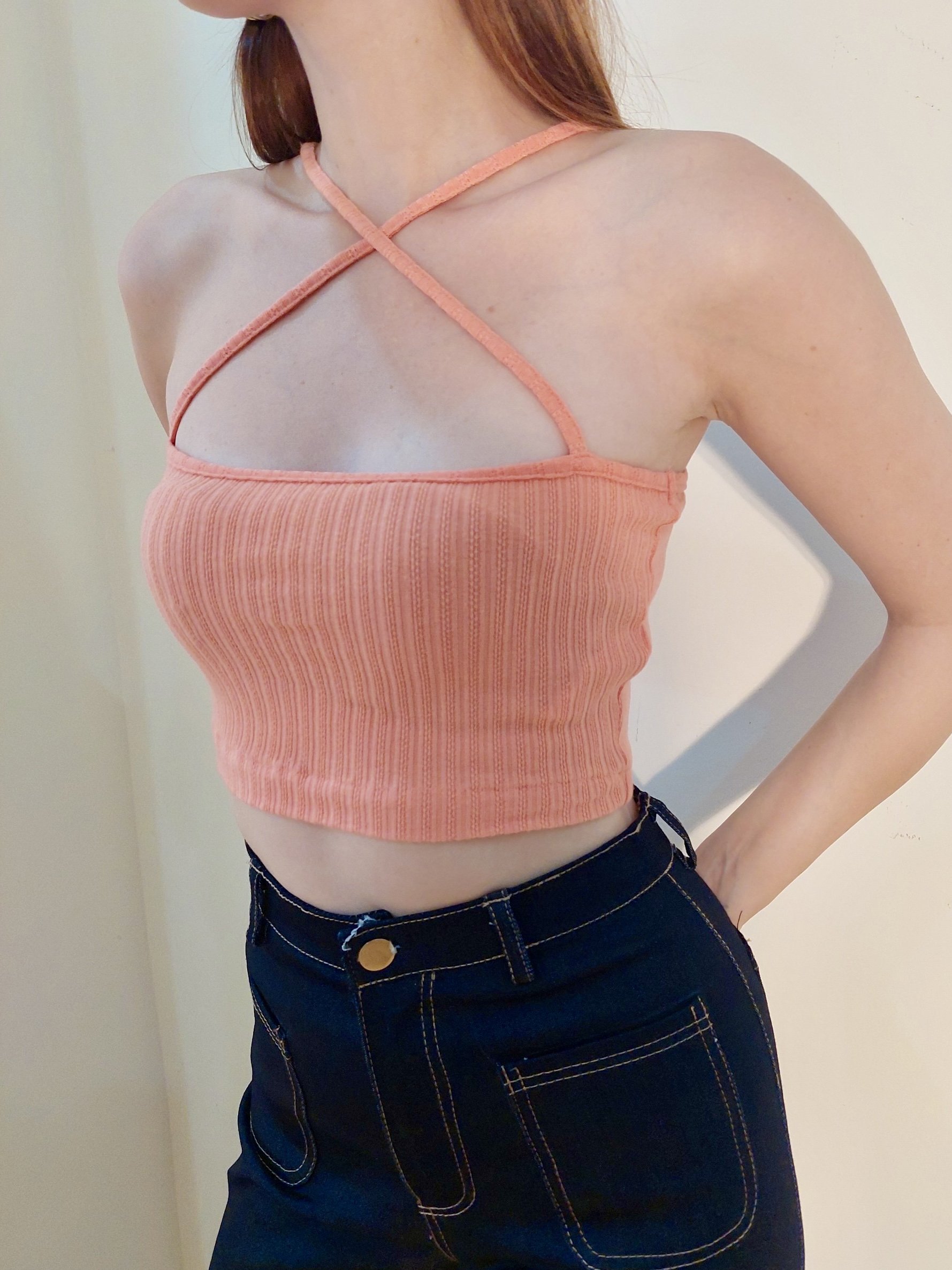 Áo croptop cột dây cách điệu EDINI - A1385