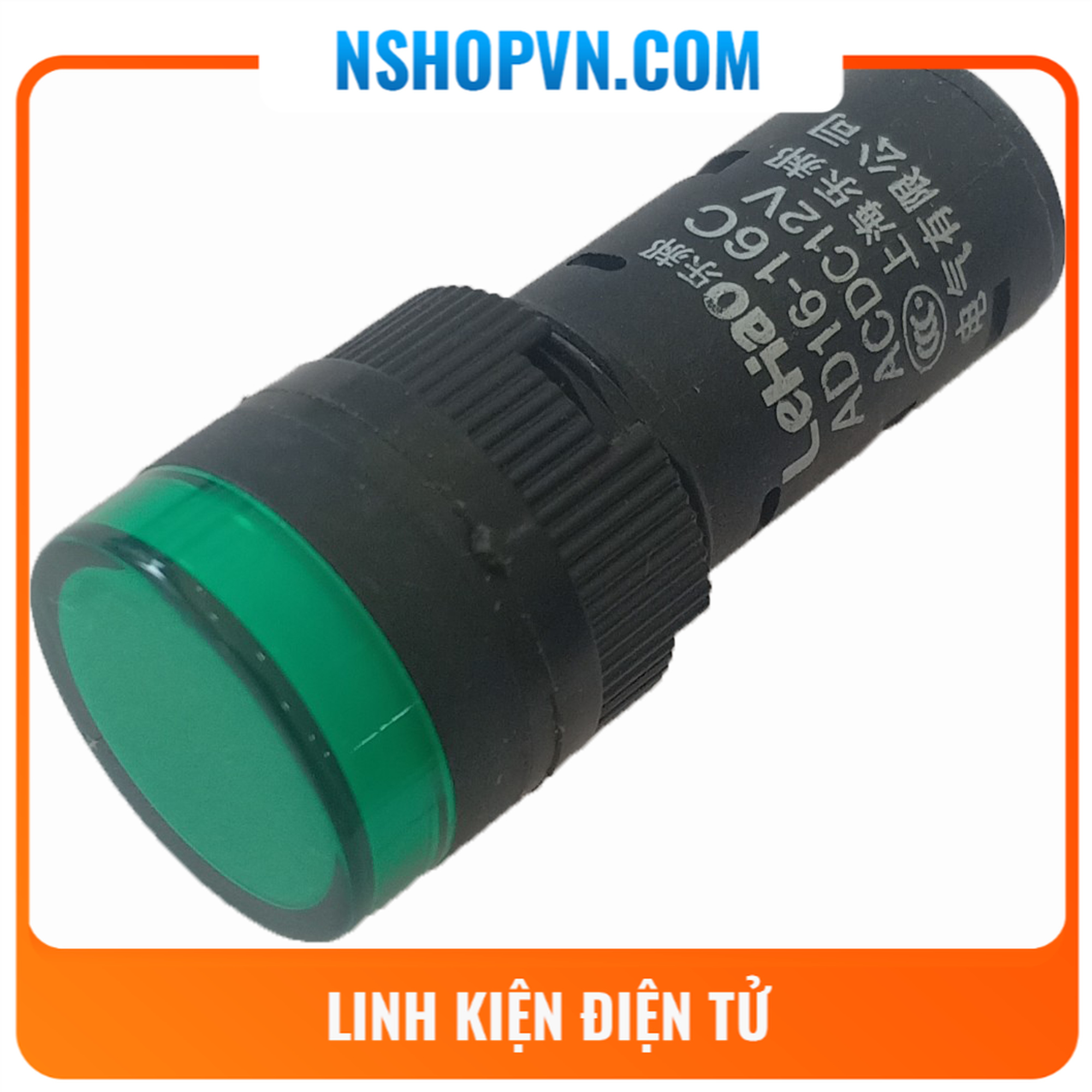Đèn báo ad16-16c xanh lá 12v