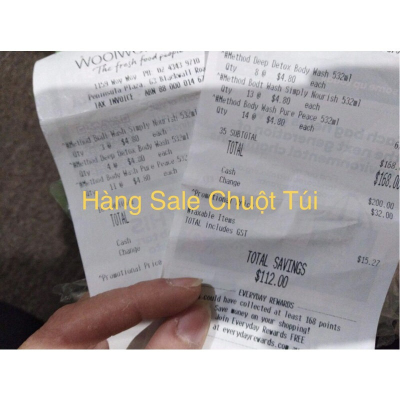 Sữa tắm Method Body Úc 535ml [Hàng nội địa Úc, đủ bill]