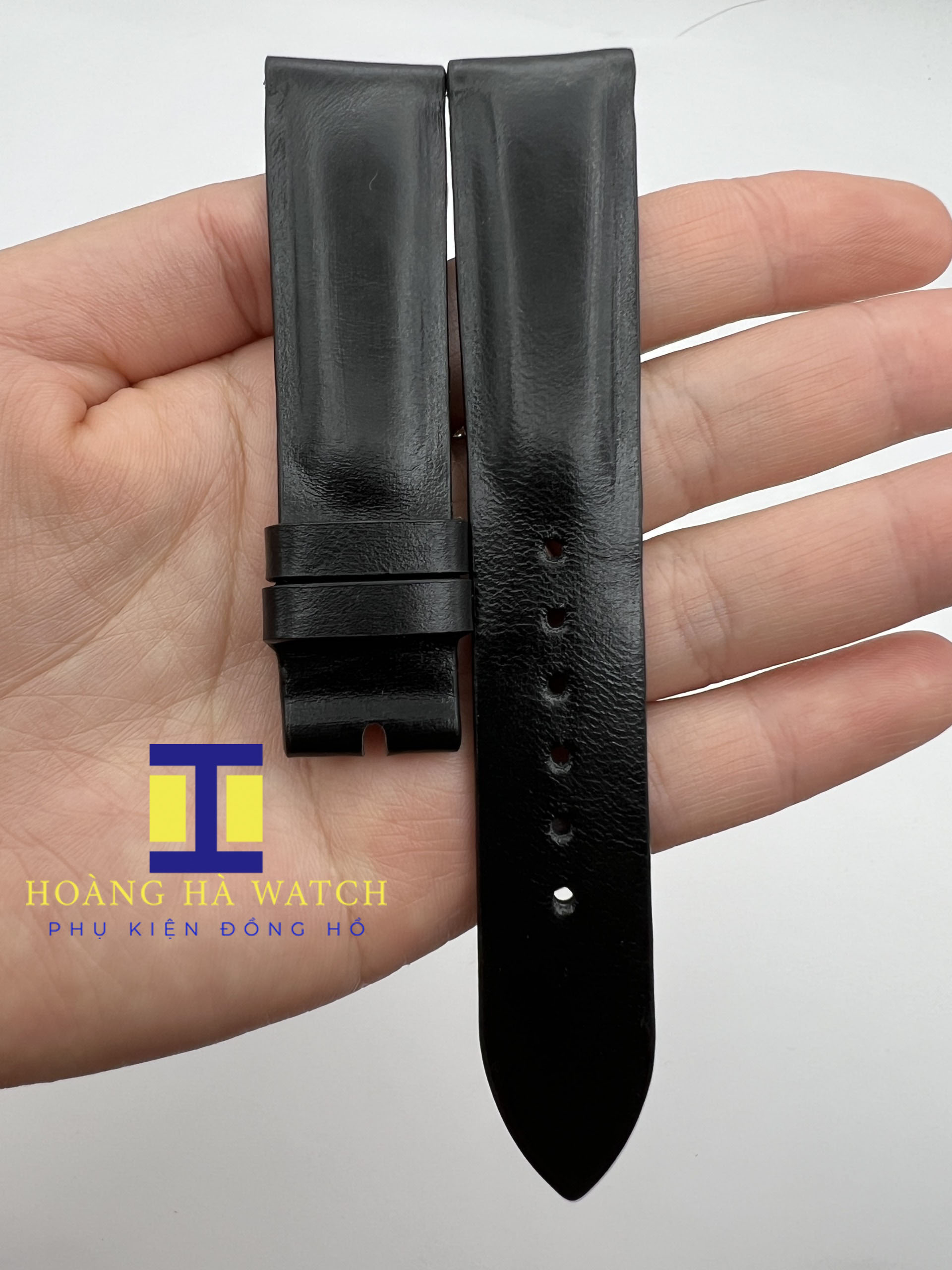 Dây đồng hồ Hoàng Hà da bò pullup thật thủ công size nam