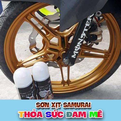 Sơn Samurai - Chai sơn màu vàng Honda ánh kim 1102
