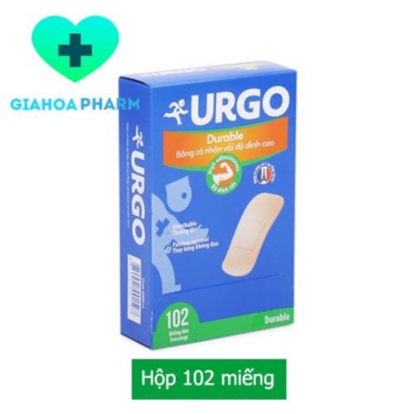 [HCM]Băng cá nhân vải Urgo (Hộp 100 + 2 miếng)