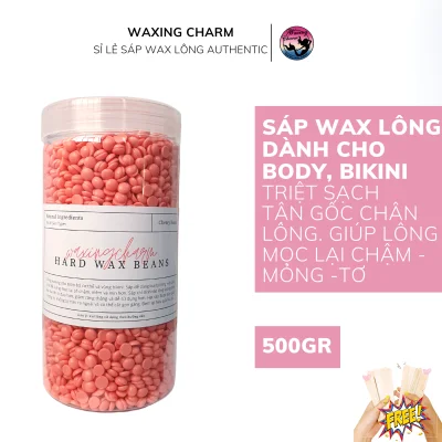 500gr Sáp Wax Lông Nóng Hard Wax Beans Waxingcharm Dành Cho Nách, Body, Bikini Tặng Que Wax