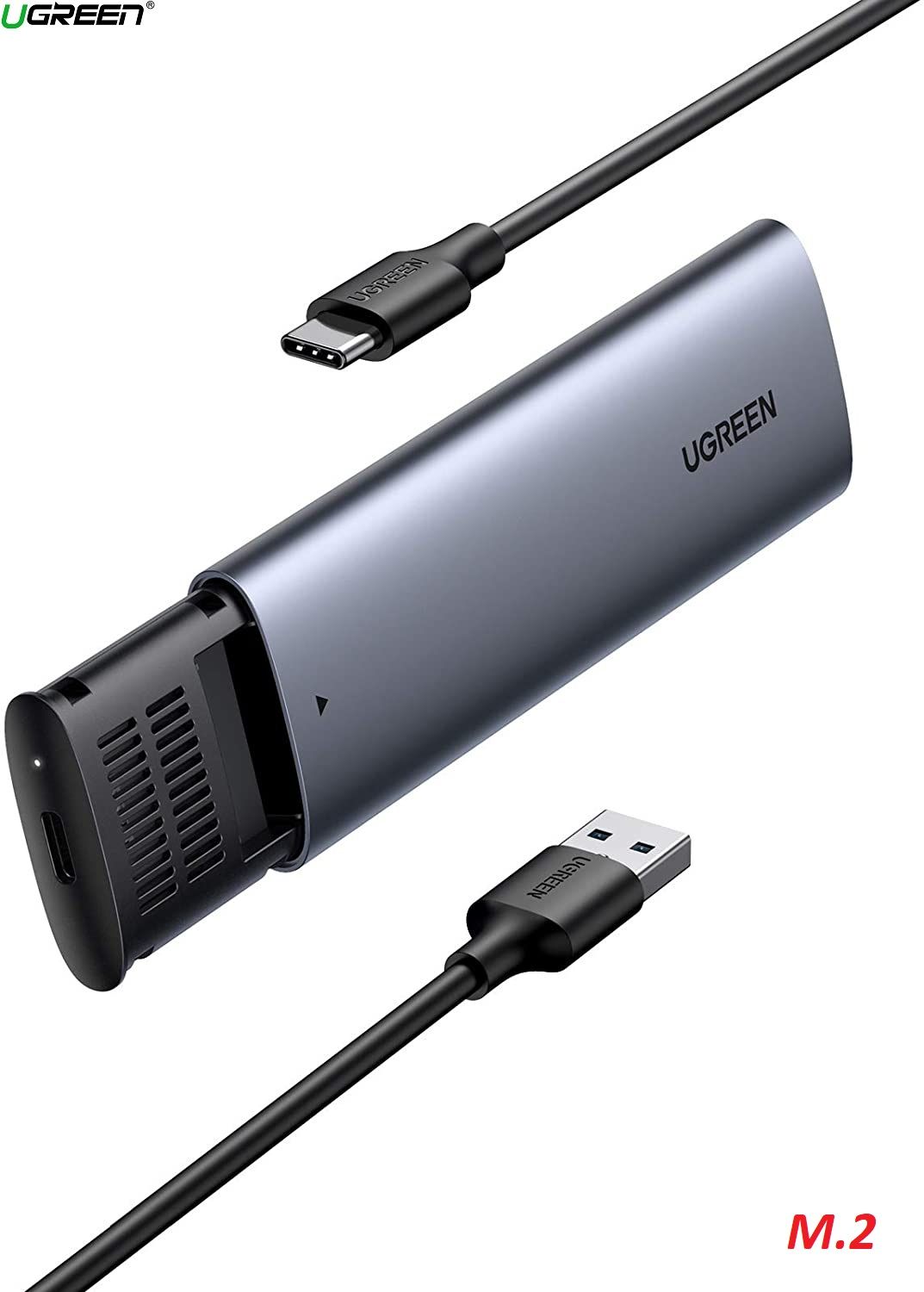 Ugreen 10903 m.2 ngff usb type c thiết bị đựng ổ cứng cỡ ssd dùng để kết nối ổ cứng sata ngff với máy tính kèm dây cáp cm400