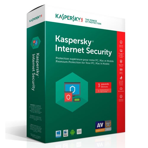 Phần mềm diệt Virus Kaspersky Internet Security for 3 user 1 năm - Có hộp