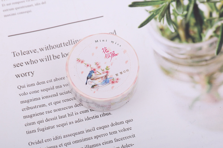Băng keo trang trí - Washi tape mini miss ( trang trí sổ tay - sổ planner )