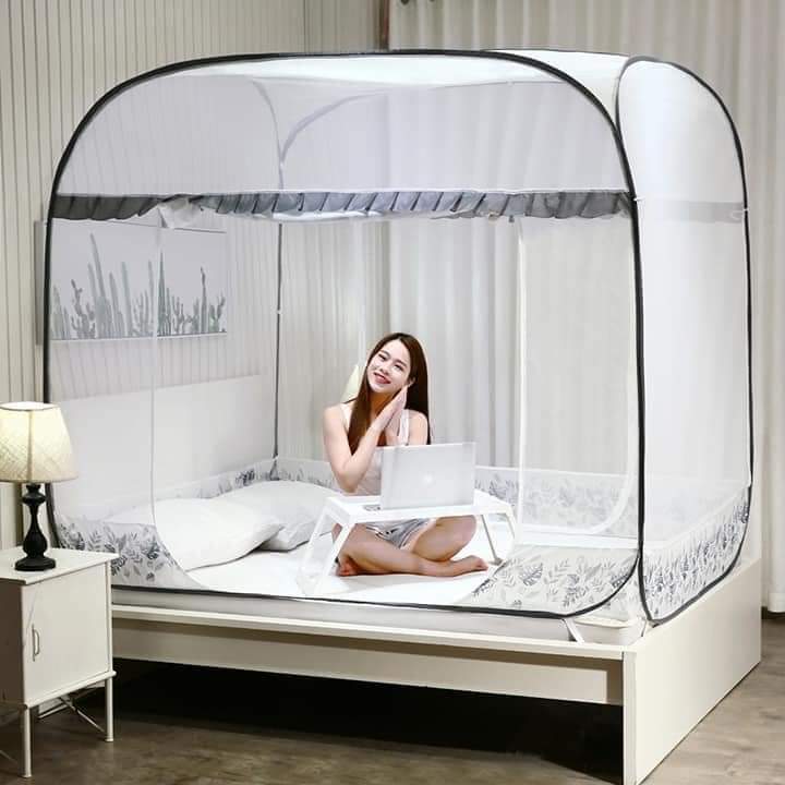 màn ngủ chống muỗi tiến đạt có chân viền