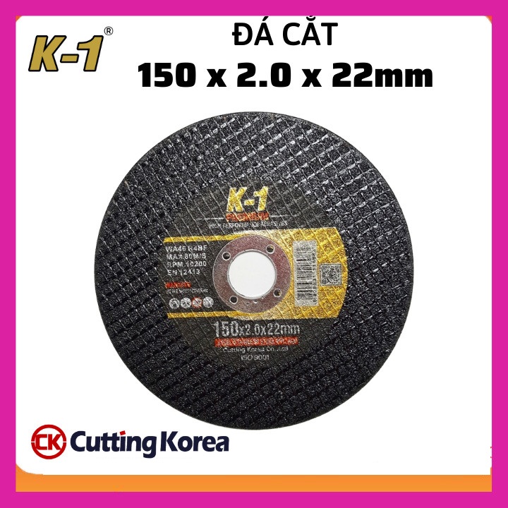 ĐÁ CẮT SẮT 150 | Đá cắt K1 đen 150 | Đá cắt sắt phi 150