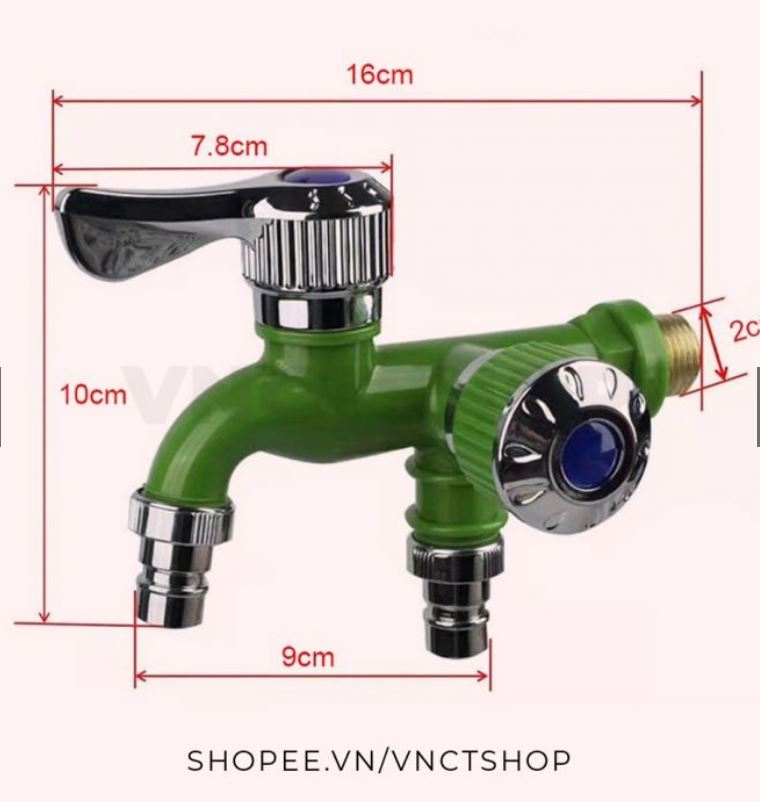 Vòi Nước 2 Đầu Độc Lập, Đầu Chia Vòi Nước Thông Minh, Vòi Nước Đôi Độc Lập