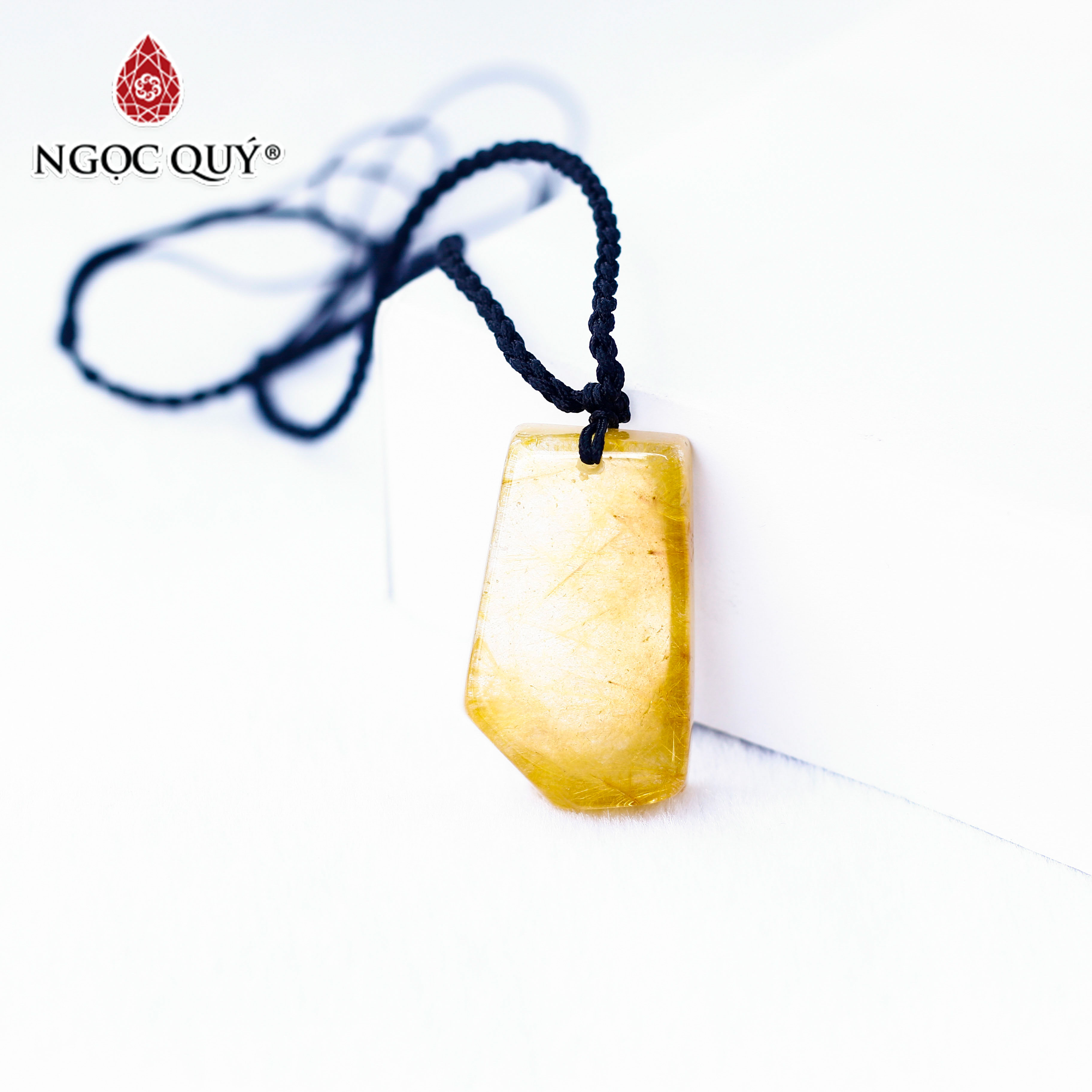Mặt dây chuyền đá thạch anh tóc vàng - Ngọc Quý Gemstones