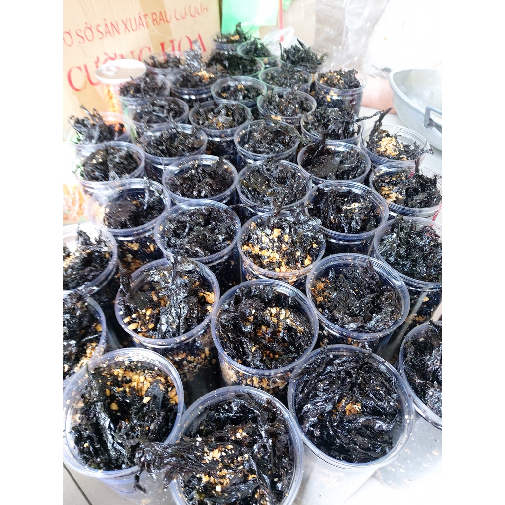 Rong Biển Sấy tỏi lon pet 200gr