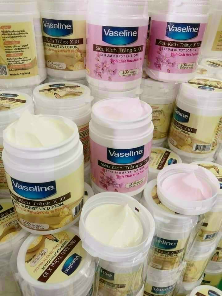 Combo 2 Kem Kích Trắng Vaseline x10 hũ 250gr