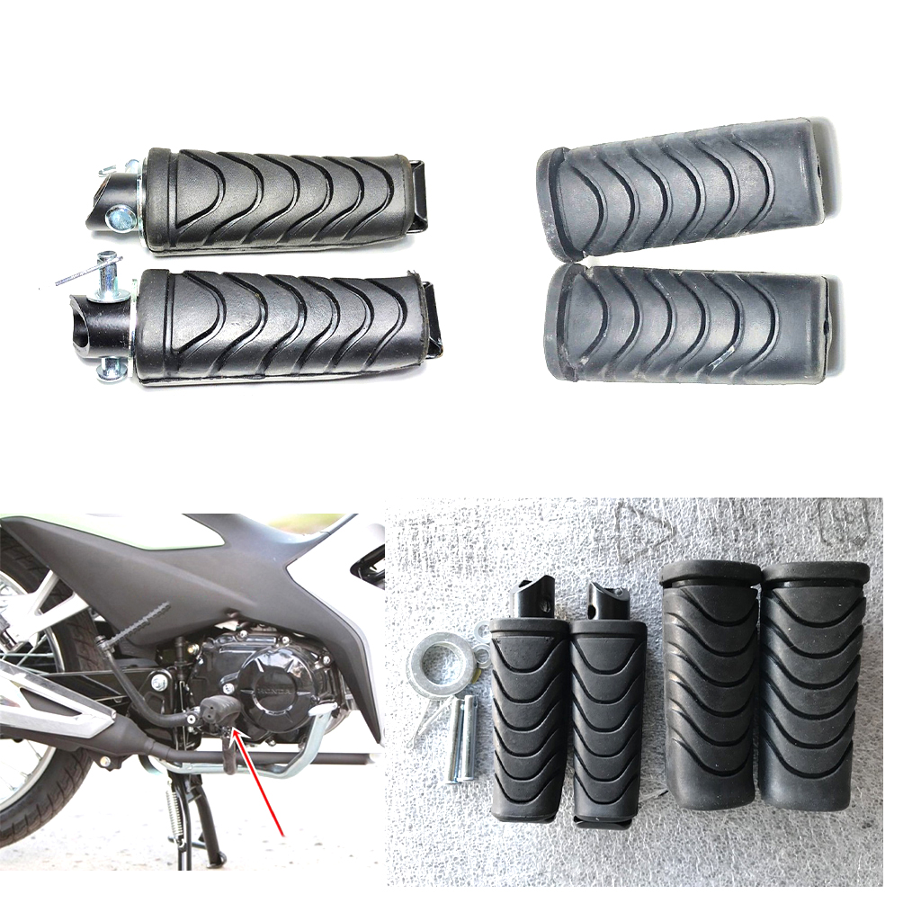 BỘ GÁC CHÂN TRƯỚC VÀ SAU WAVE S110 CAO SU DÙNG CHO NHIỀU LOẠI XE