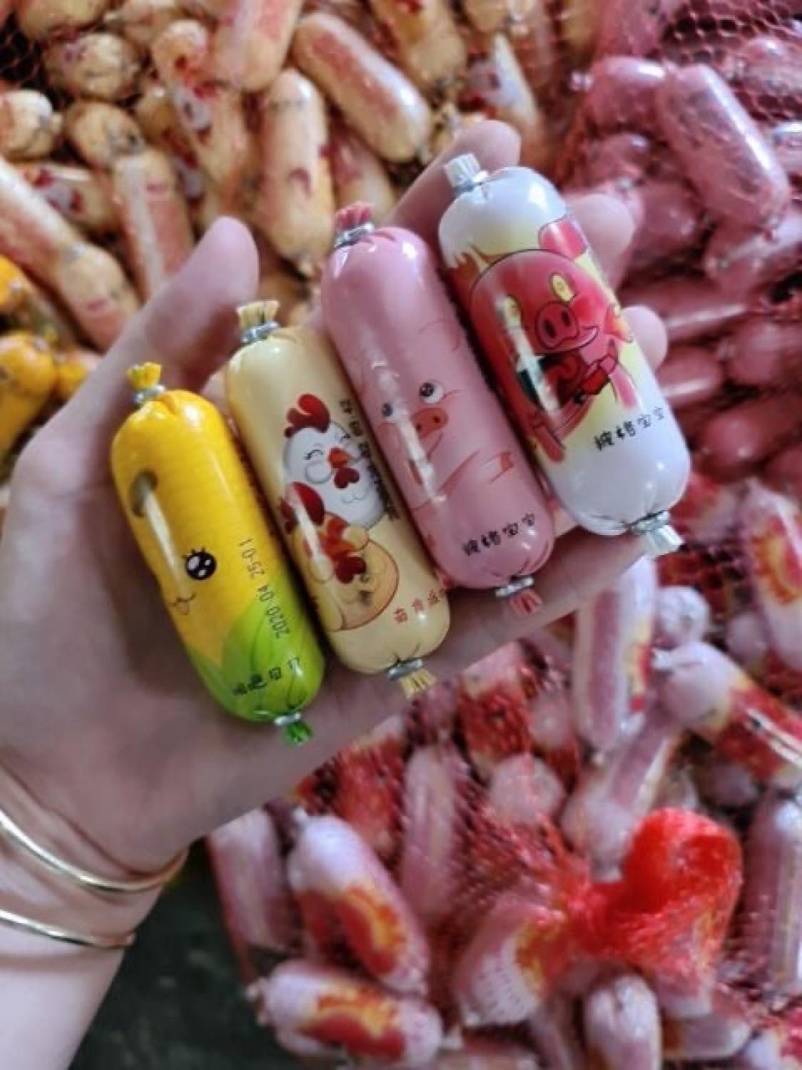 Xúc xích cute vị heo/ heo cay/ngô/gà
