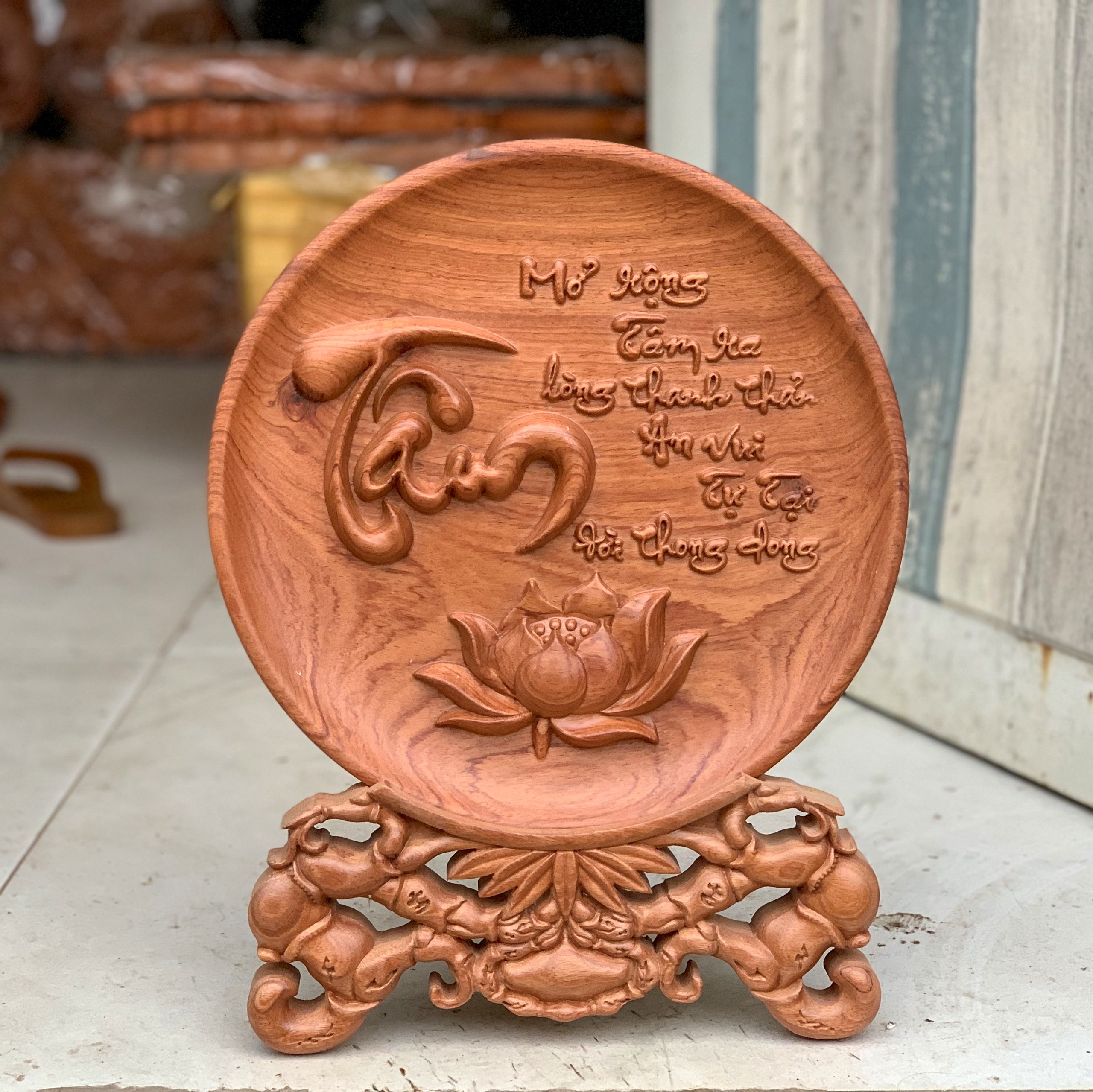 Tranh đĩa gỗ đường kính 30 cm cực đẹp cực rẻ