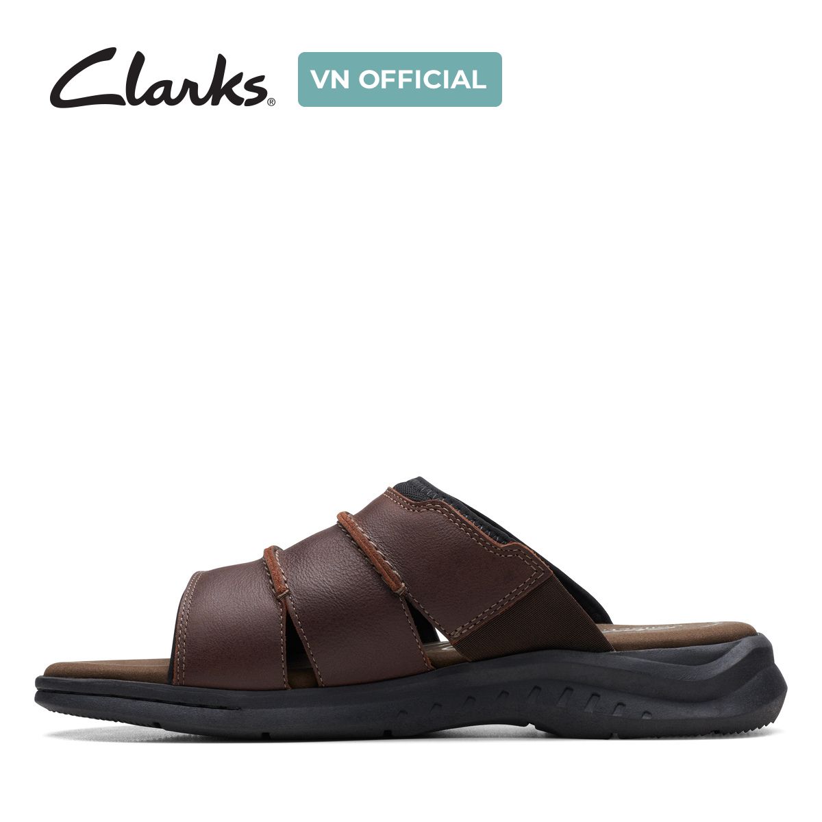 Dép Quai Ngang Da Nam Clarks - Walkford Easy