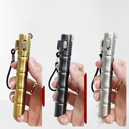 Bật Lửa Gas Đá Rảnh Tay Hình Cây Trúc ( Cây Tre ) ( Lửa Khò - Xài Gas - Nhiều Màu )