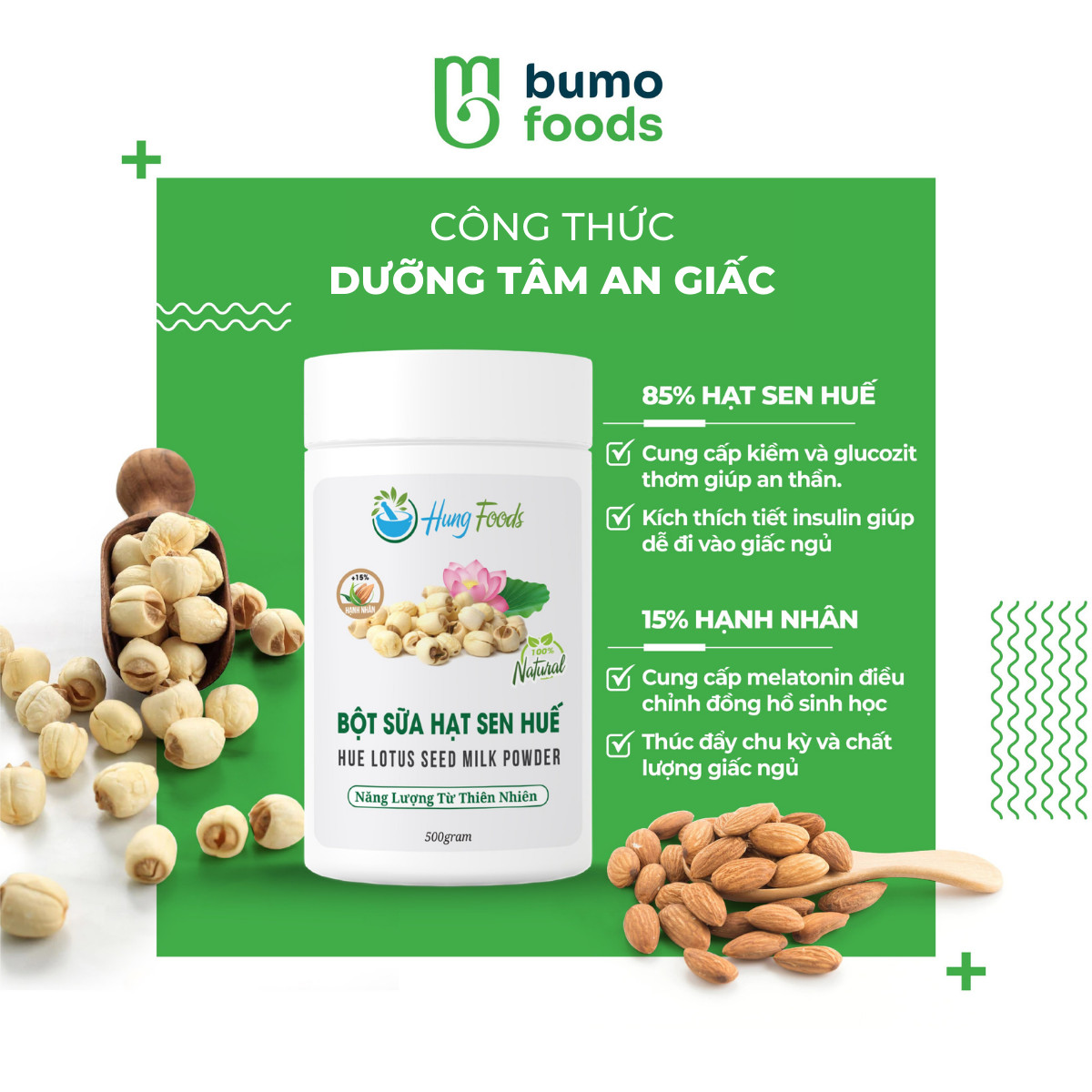 Bột sữa hạt sen Huế (Hộp 500gram)