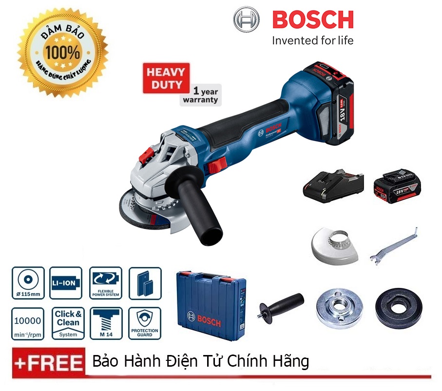 Máy mài góc dùng pin Bosch GWS 18V-10
