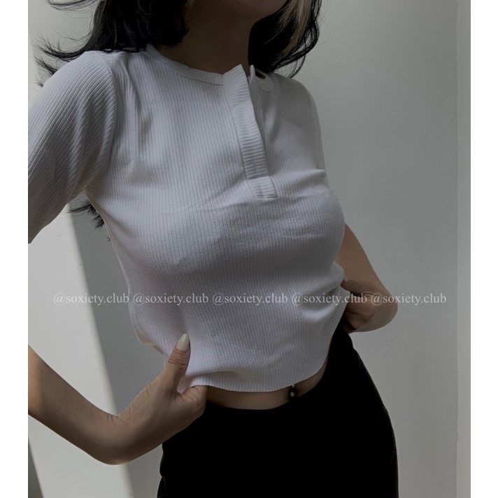 Croptop Basic Cổ V💕A08